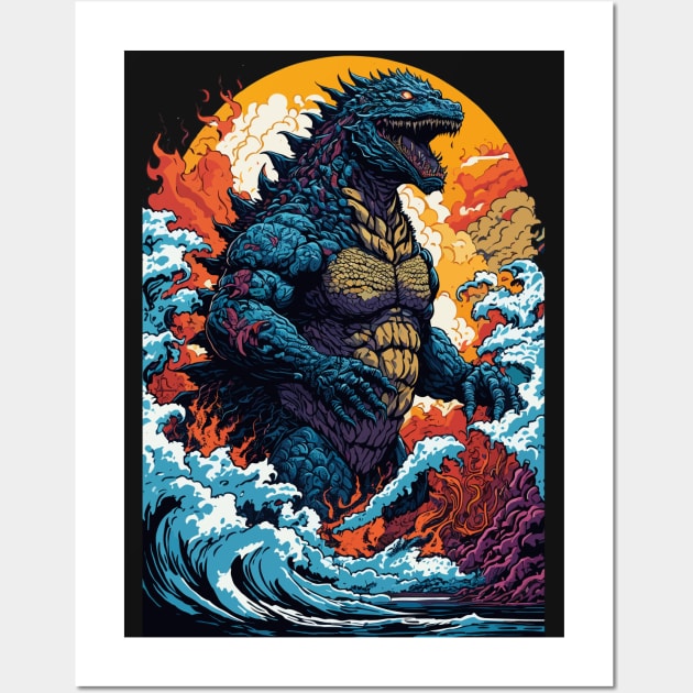 The Mighty Godzilla Wall Art by Robiart